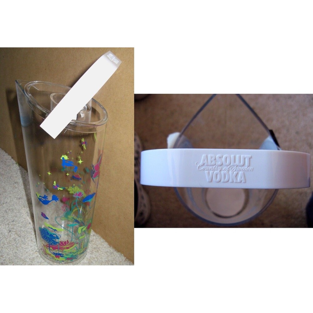 Vintage Absolut Vodka Pitcher 2010s Mermaid Floral Collectible Chiho Aoshima
